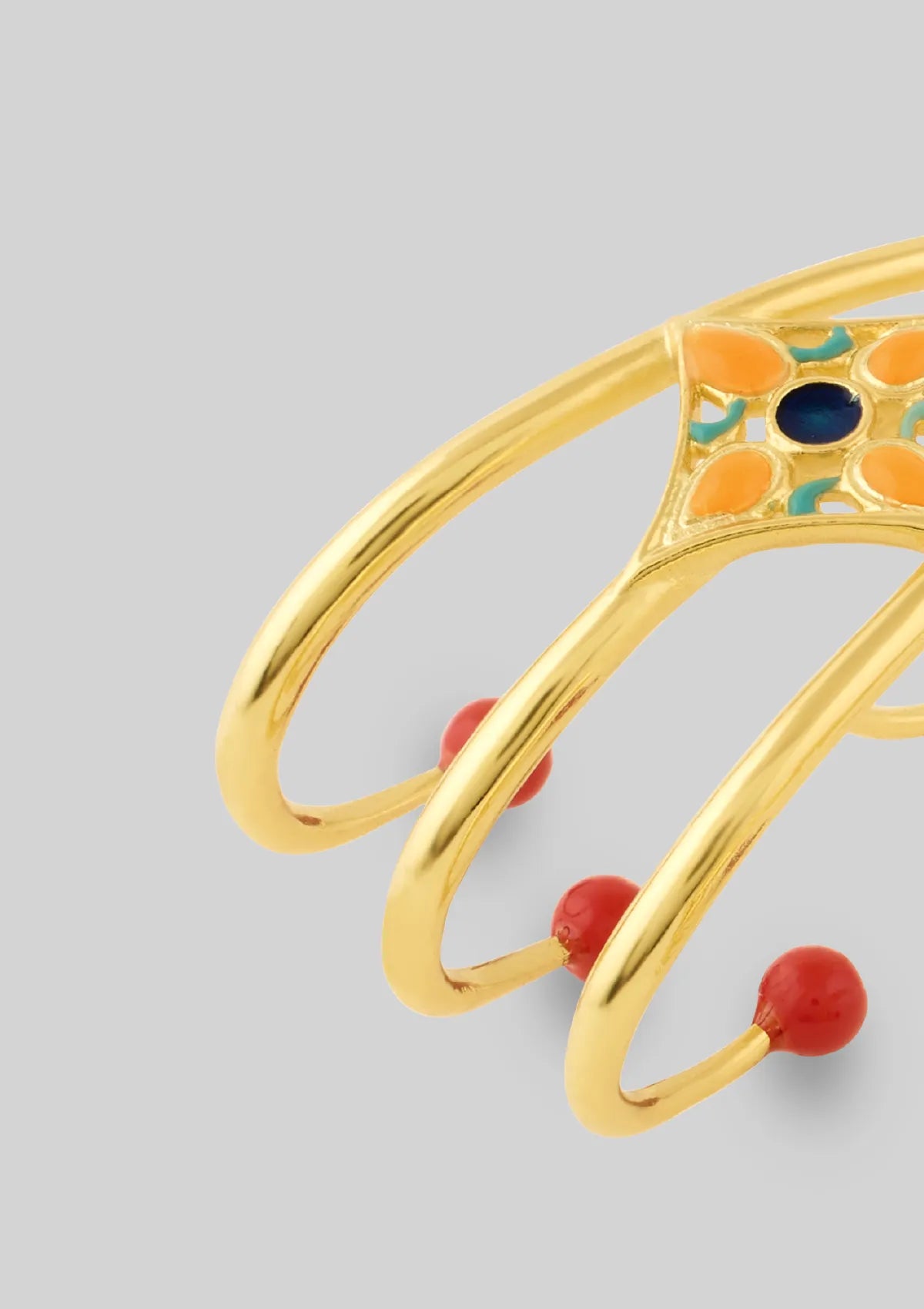 Fashion enamel tri-hoop earrings for women