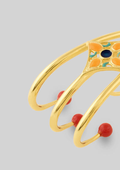 Fashion enamel tri-hoop earrings for women