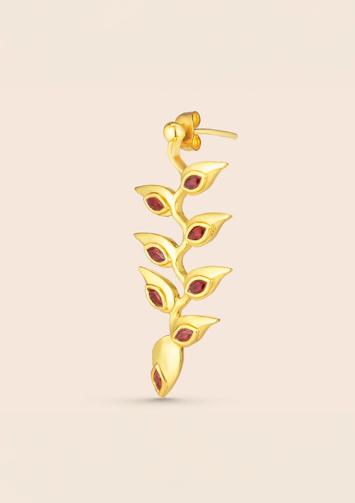 Fashion heliconia garnet dangle earrings for women