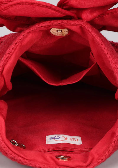 Red Crochet fashion mini bag for women