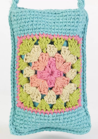 Crochet fashion mobile pouch for women