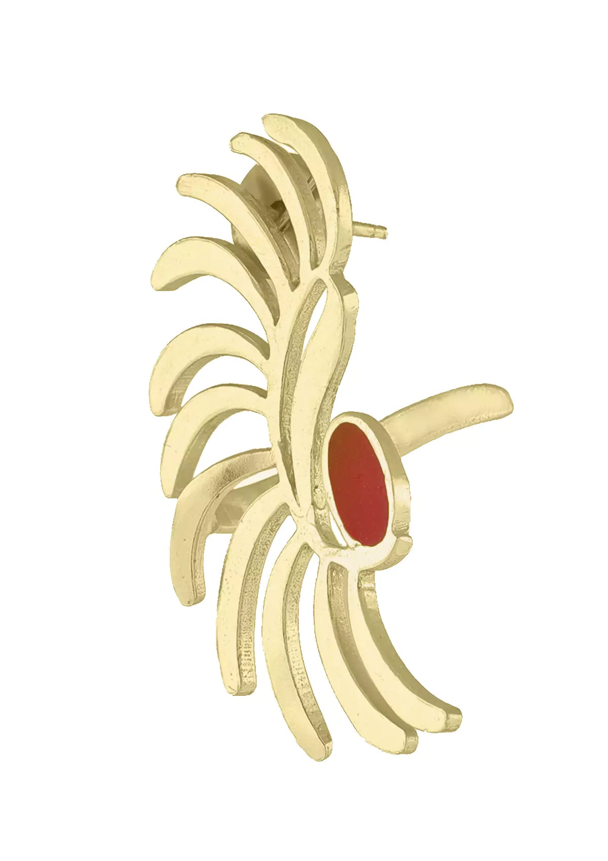 Fashion statement enamel stud and ear cuff for women