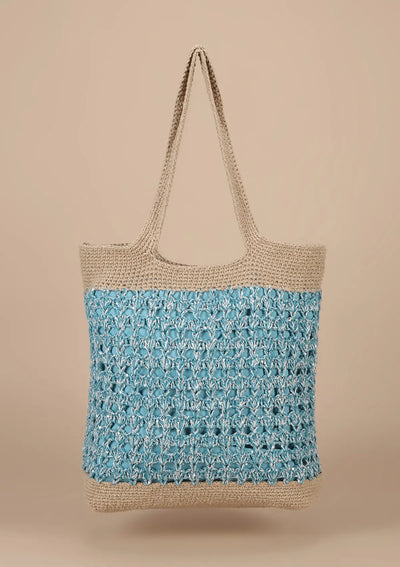 Crochet fashion tote bag for women