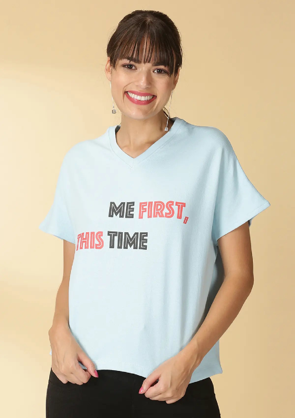Fleece (Blue) t-shirt for women by IshqME