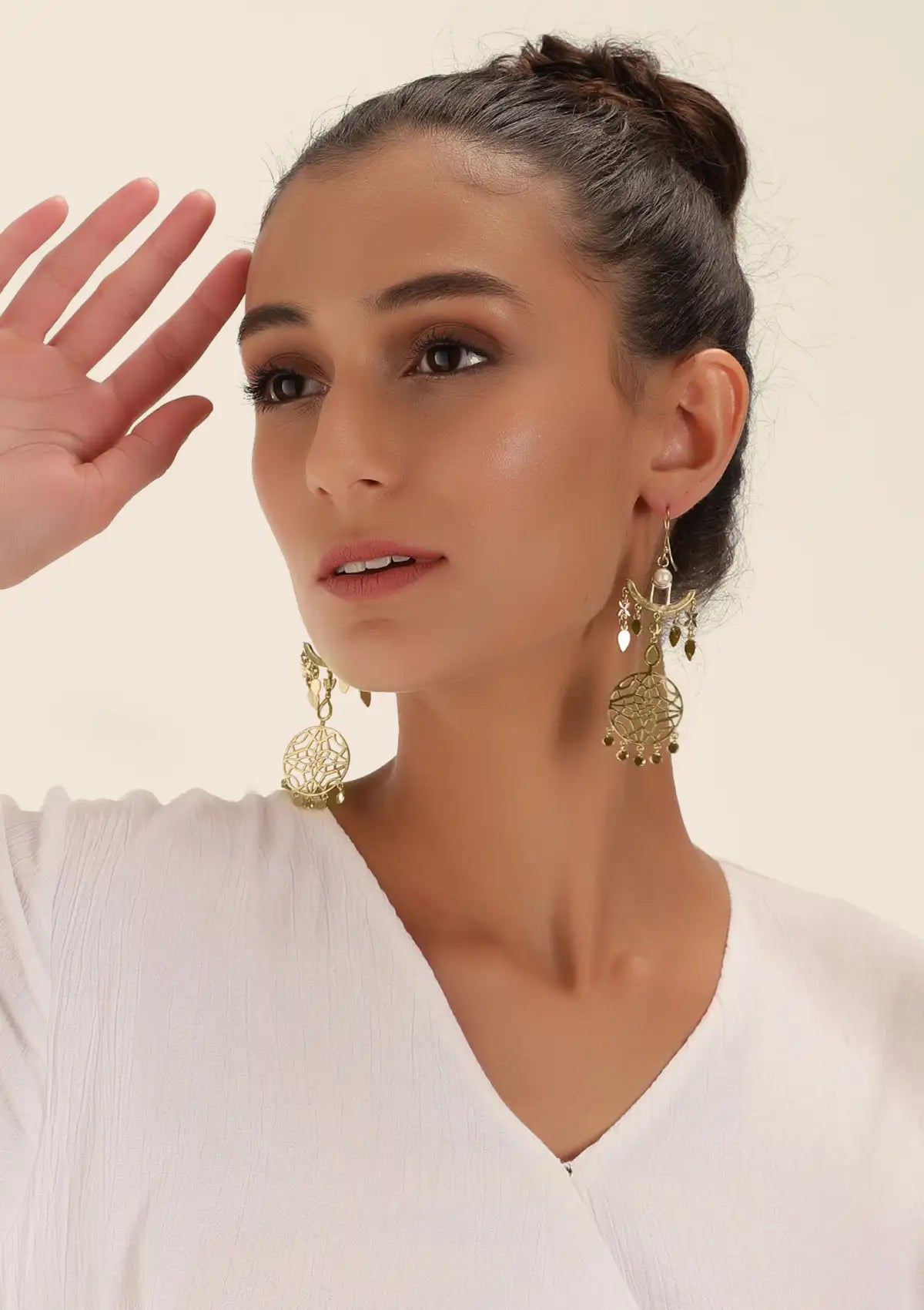 Floral filigree earrings for women