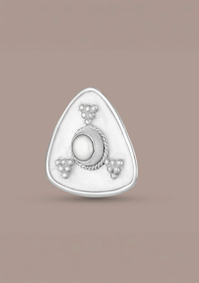 Geometric pearl earrings for women