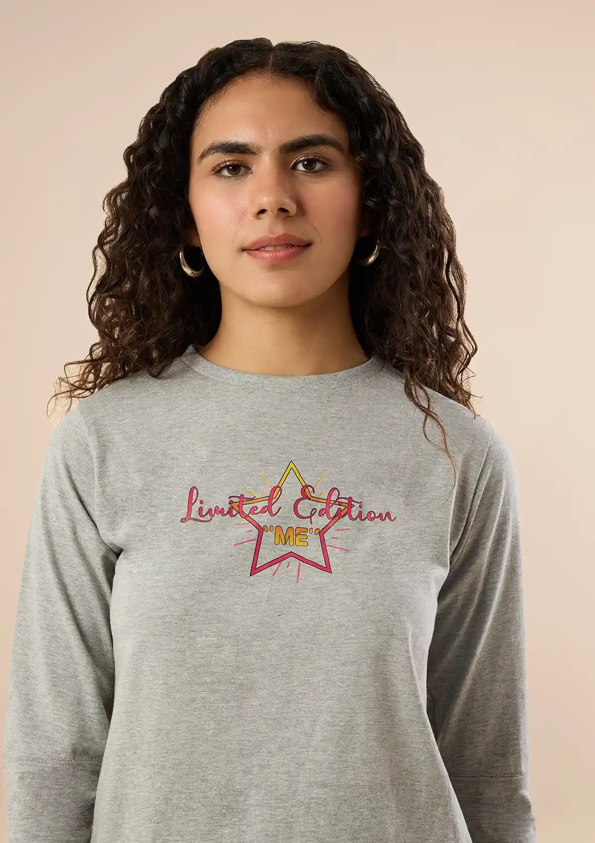 Buy Melange Graphic Print T-Shirt 