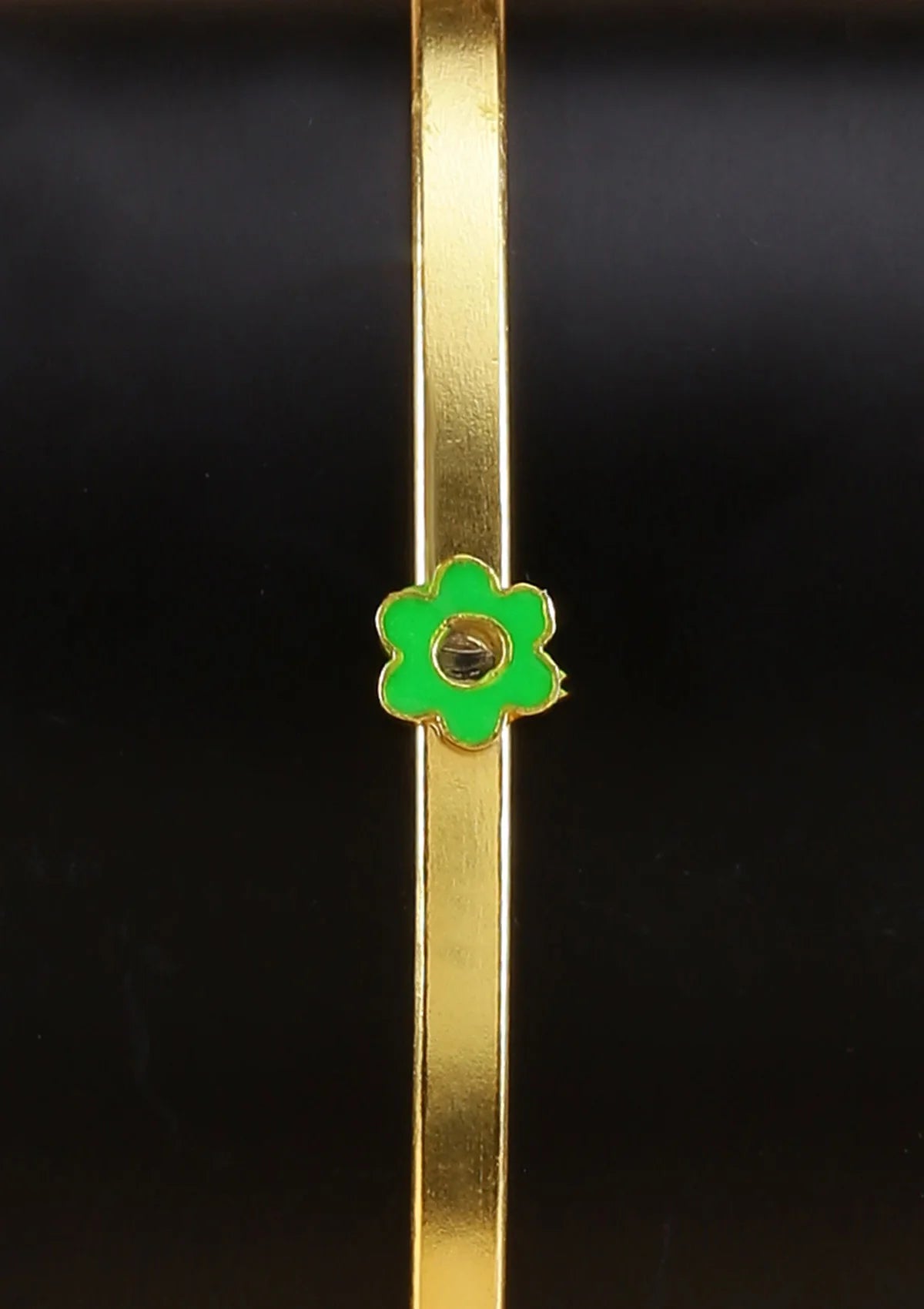 Gold plated green neon fashion bracelet for women