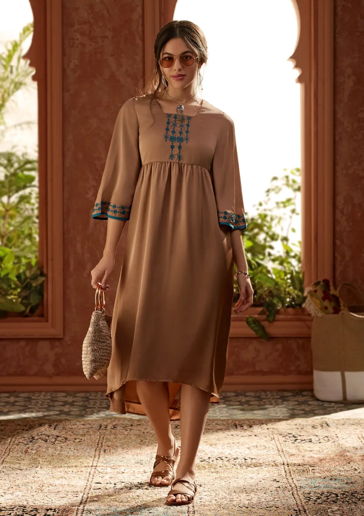 Hamsaa Embroidered Dress price for women at IshqME