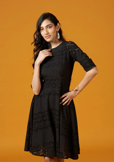 Hepburn Chic - Schiffli Dress