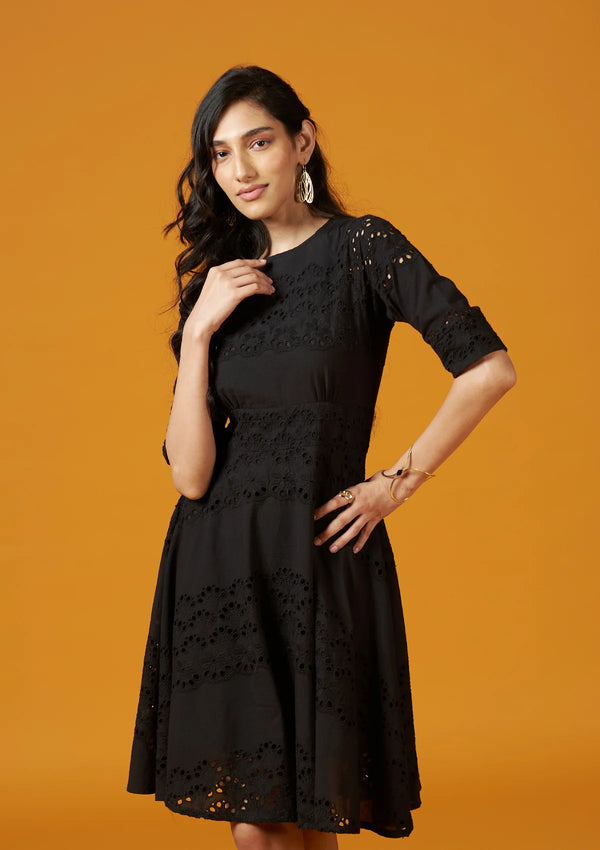 Hepburn Chic - Schiffli Dress