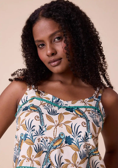 Hina printed Broad V Neck double strap top and shorts Price