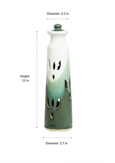 Aquamarine incense holder and ash catcher