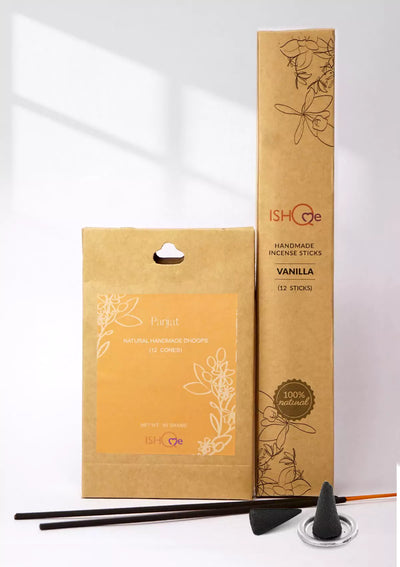Patchouli incense and dhoop cone combo