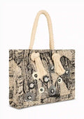 Jacquard Blossom Tassled Bag