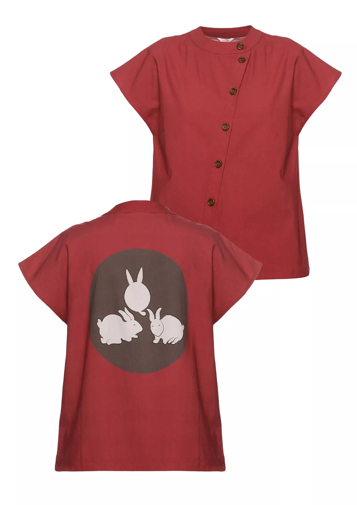 Keiko Rabbit Printed Back shirt price online at IshqME