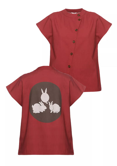 Keiko Rabbit Printed Back shirt price online at IshqME