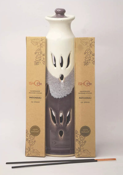 Lavender Mist Incense Stand & Incense Sticks Combo \| Aromatherapy Ash Catcher for Stress Relief ceramic tableware