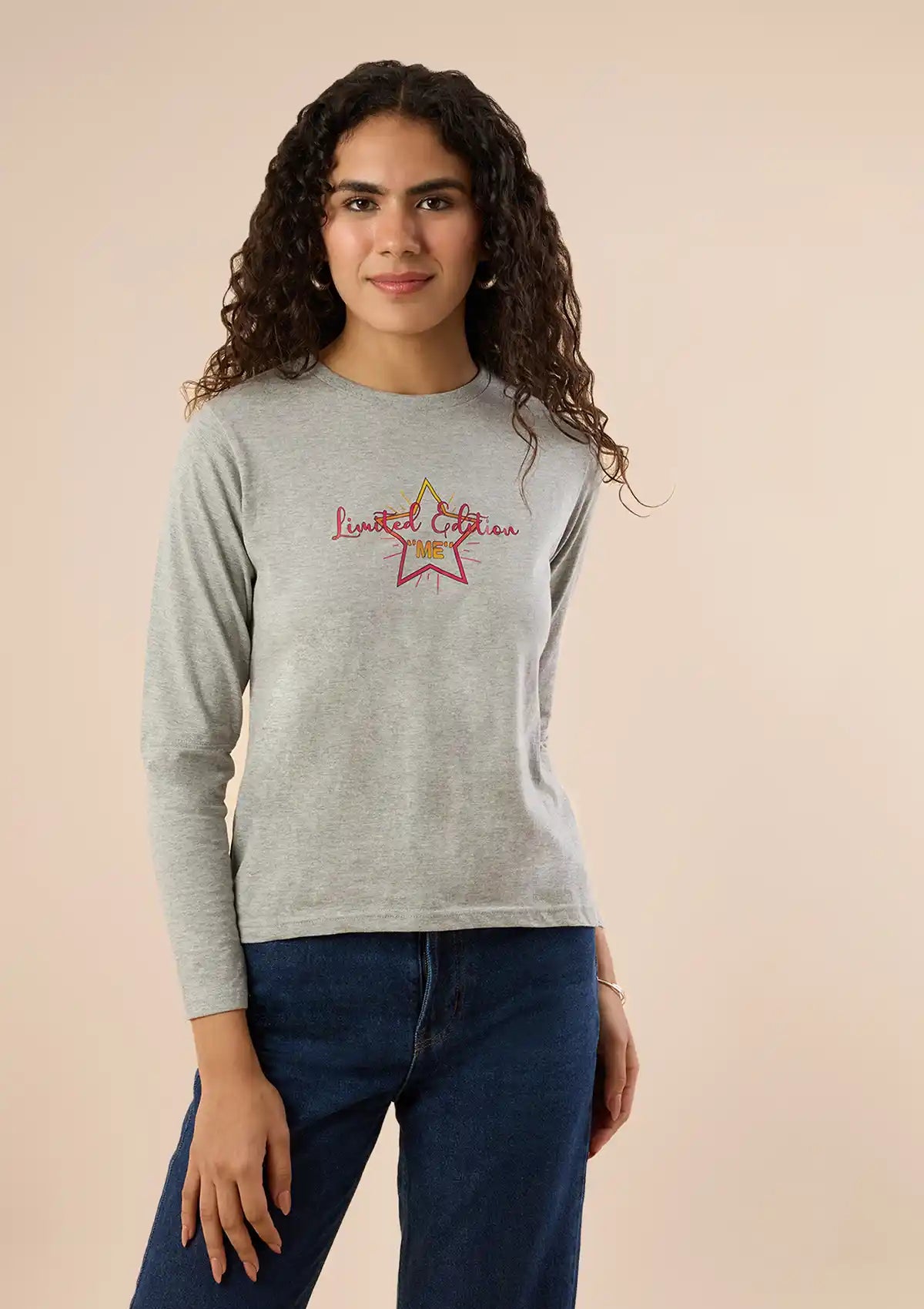 Melange Graphic Print T-Shirt 