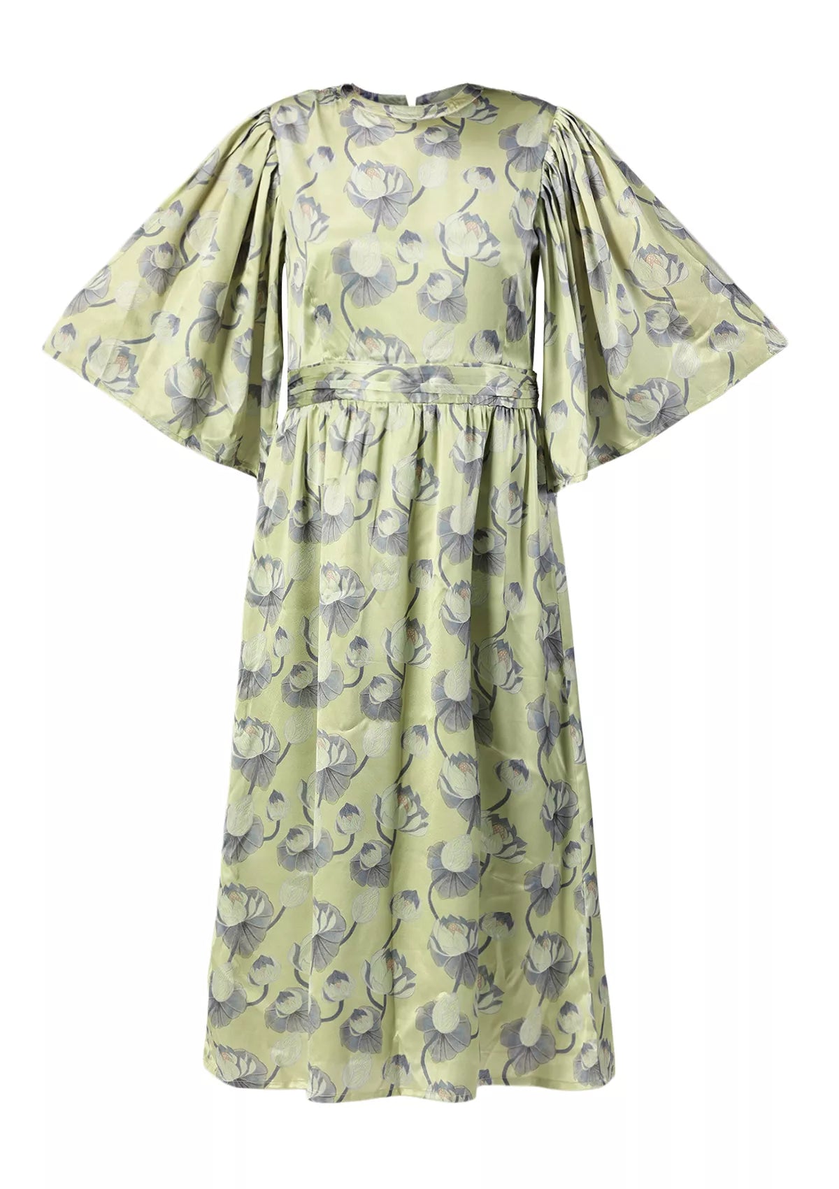 Mizukaze Printed Satin A line dress online for women at IshqME