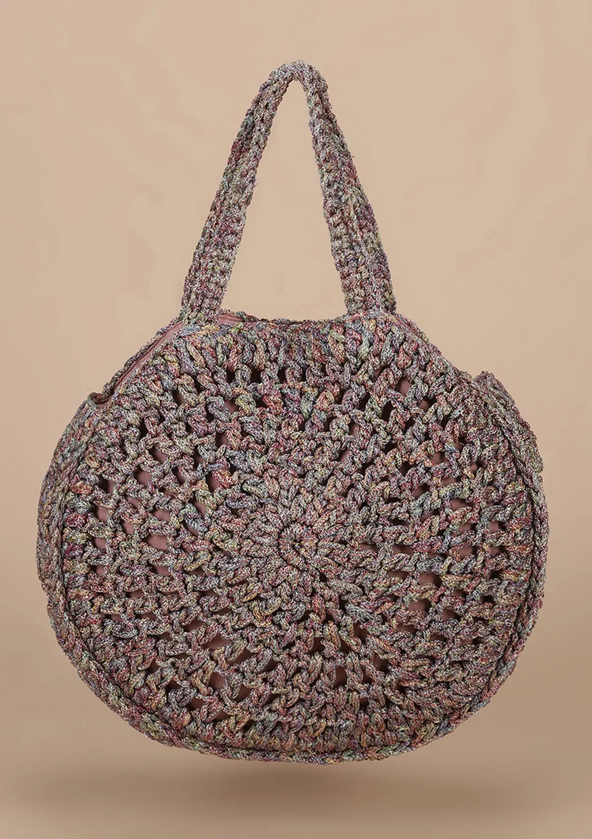 Multicolour Crochet handbag for women
