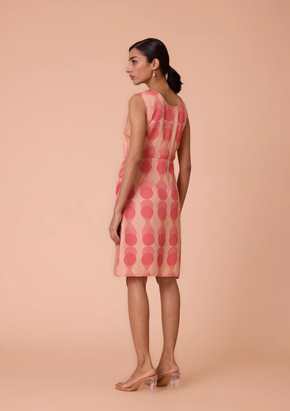 Buy Harmony Print and Solid Overlapping Ruched Dress