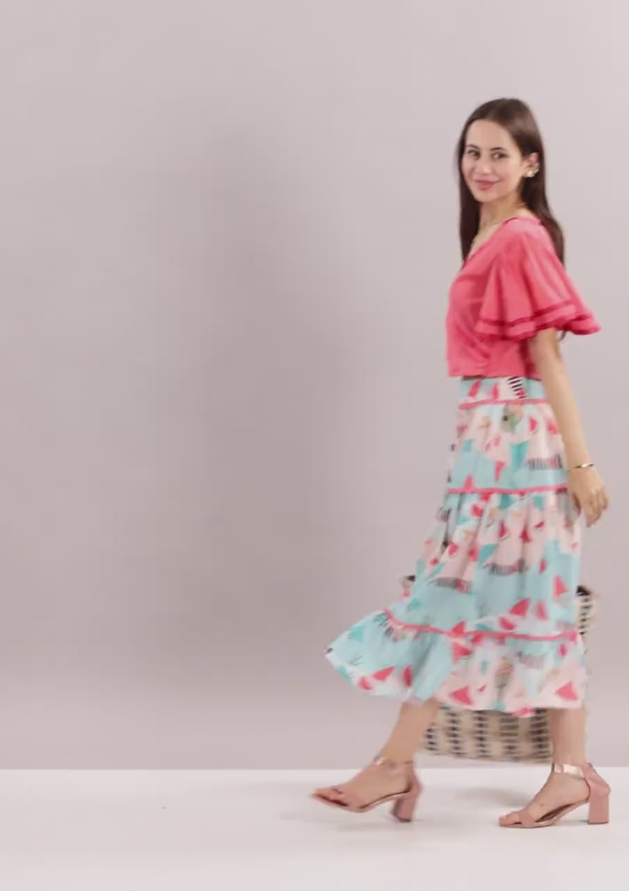 Fiesta Mexique - Printed Tier Skirt