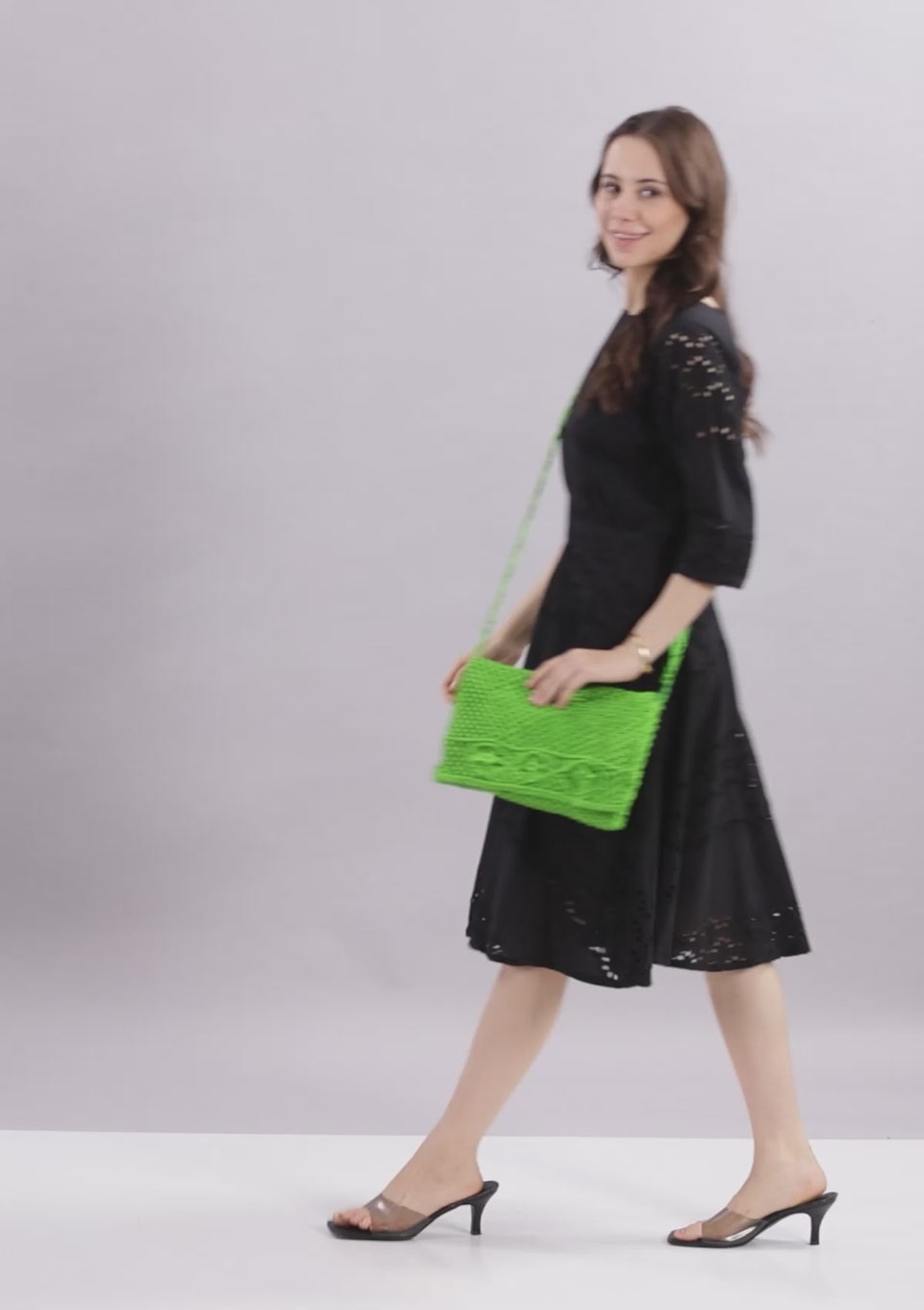 Green Malai Dori Sling Bag