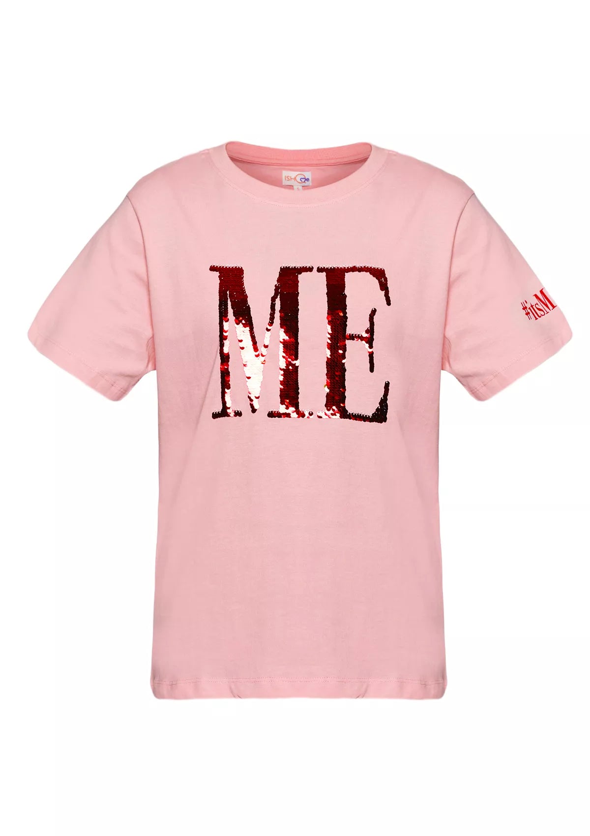 Reversible Sequin (Pink) t-shirt price online at IshqME