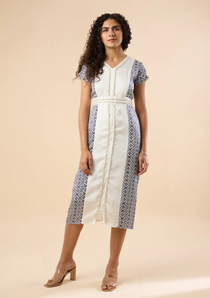 Safaa - Straight Cut Embellished Dress
