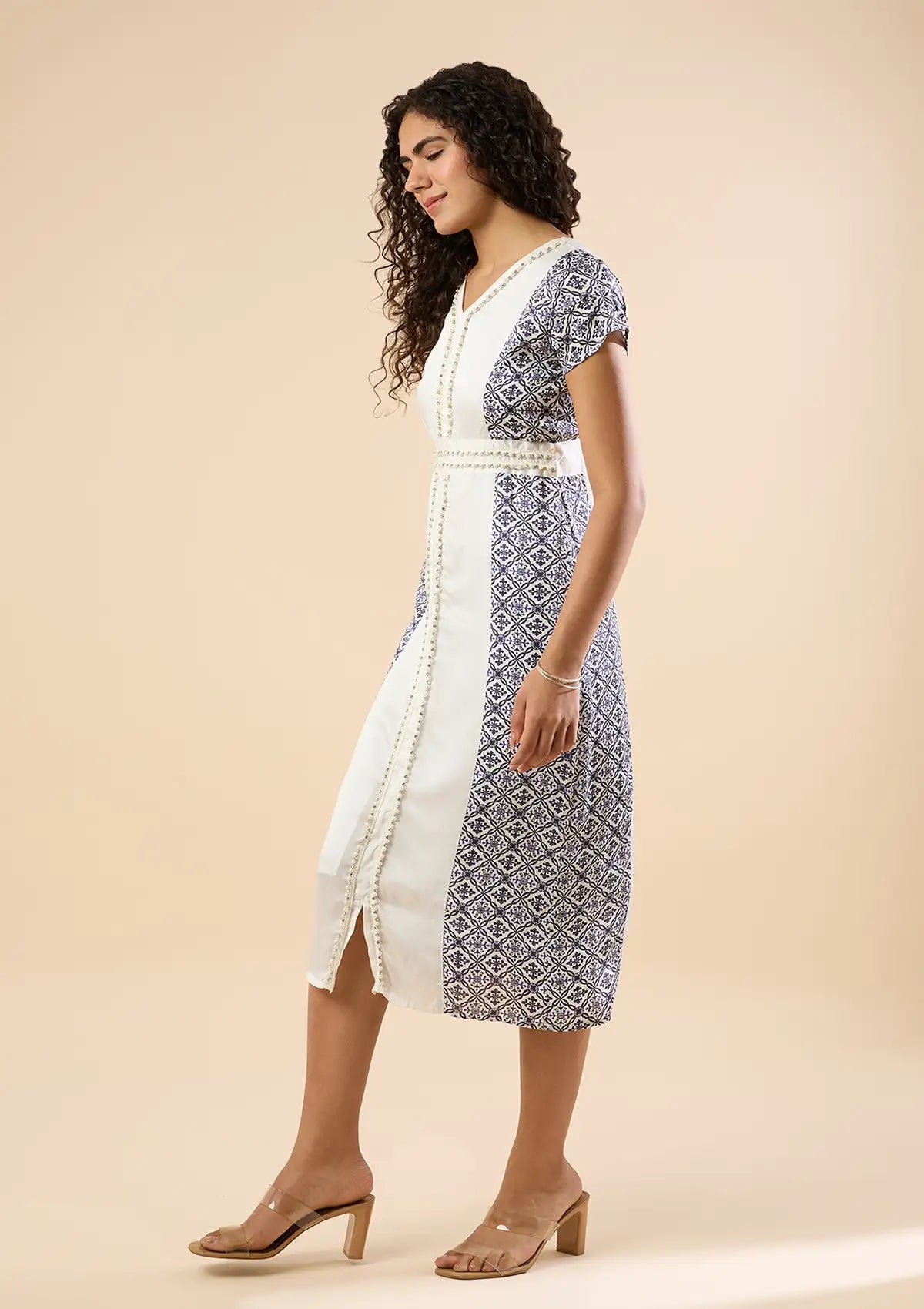 Safaa Straight Cut Embellished Dress price for women at IshqME