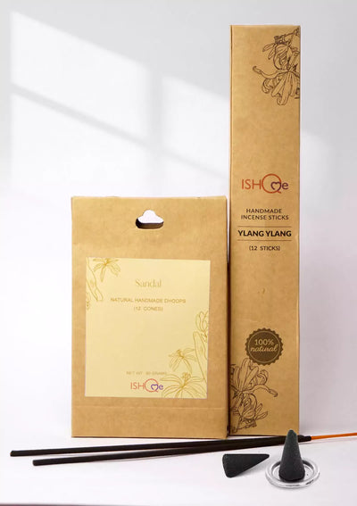 Incense sticks with Sandal dhoop cones