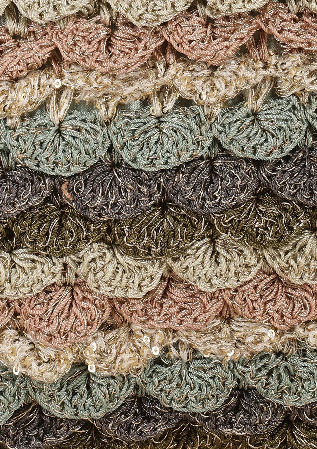 Sequined Crochet Mini mini bag for women