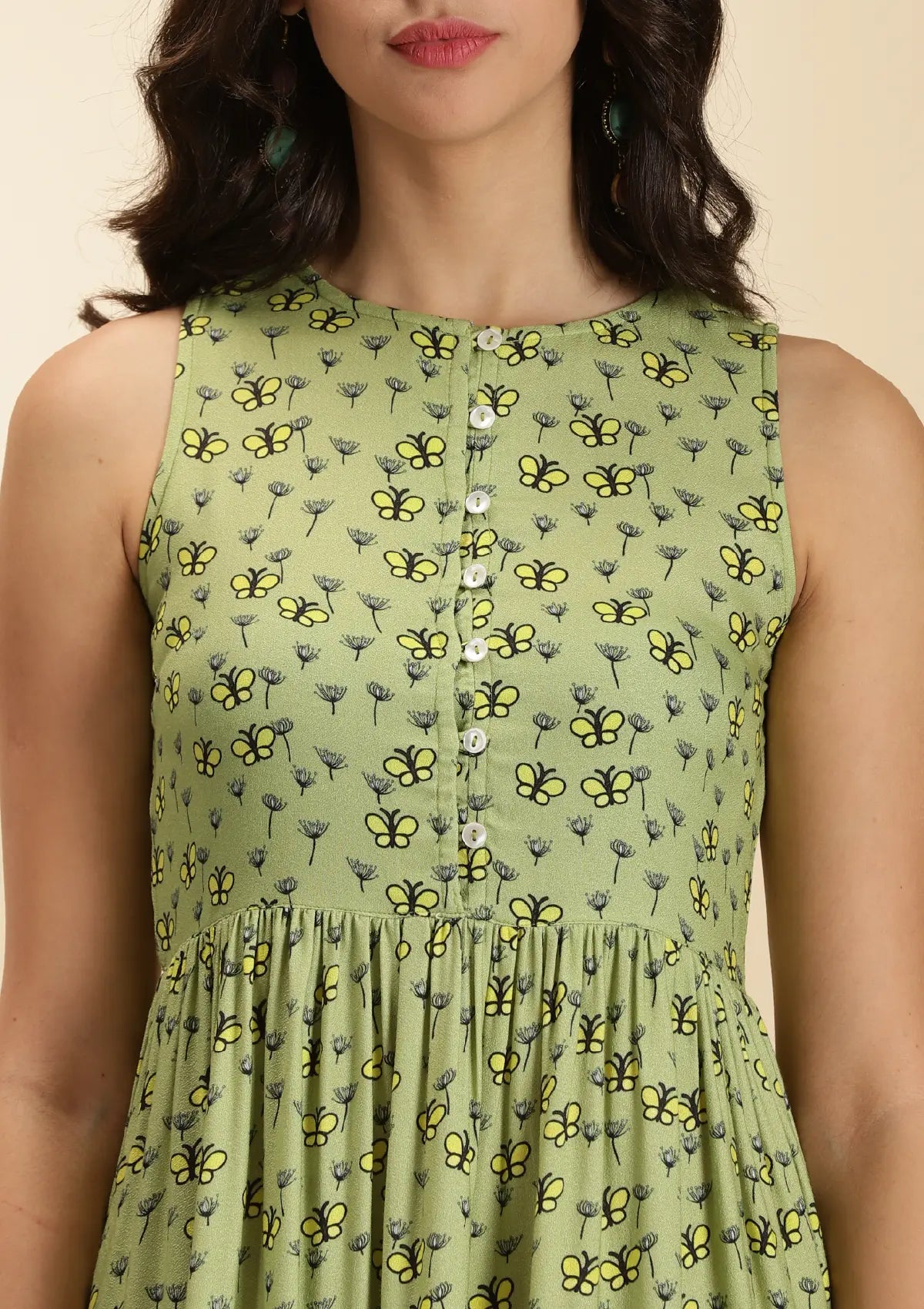 Serene Meadow Retro Printed A line Dress price for women at IshqME