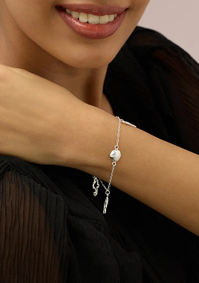 Silver Ocean Charm Bracelet