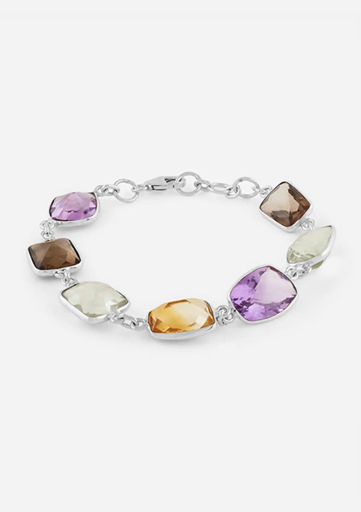 Silver gemstone bracelet for women