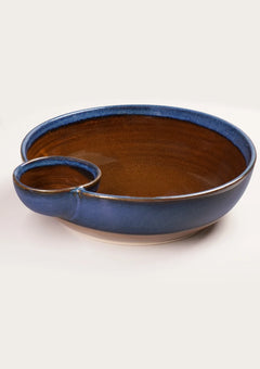 Snack & Dip Big Bowl - Blue Brown