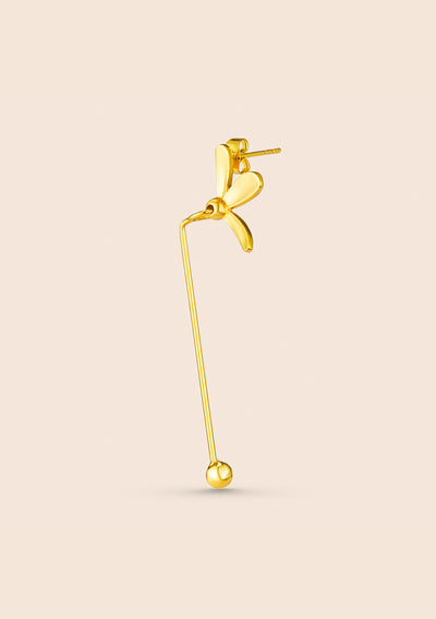 Statement abstract floral drop earrings for women