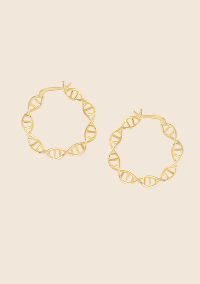 Statement helix hoop earrings for women