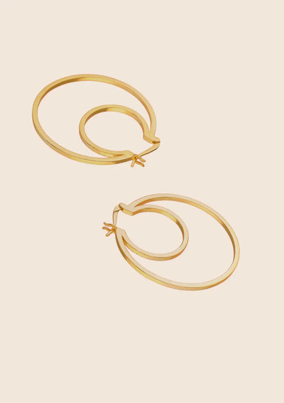 Statement round rim hoop earrings for women