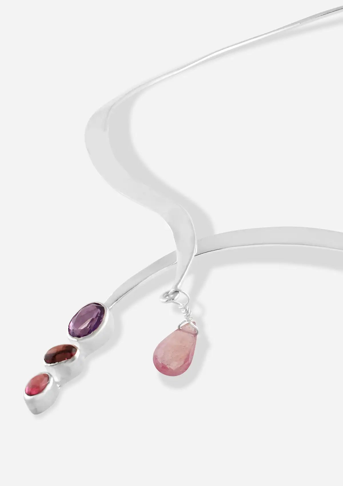 Statement silver choker necklace for women