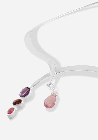 Statement silver choker necklace for women