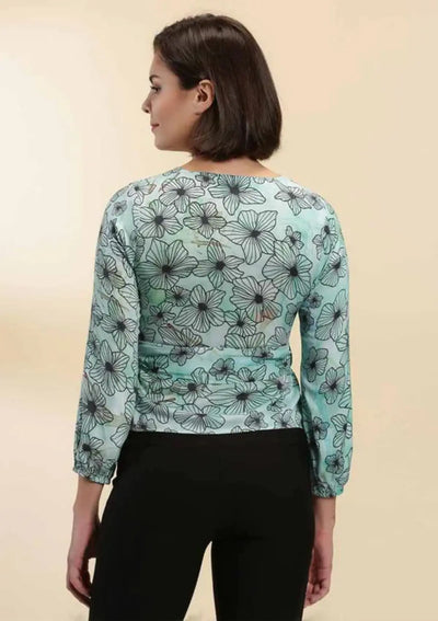 Tethys - Overlap Front Tied Top Online