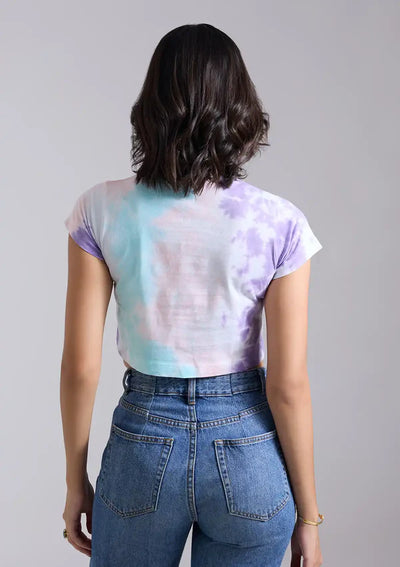 Multi coloured Tie Dye Crop Top