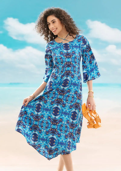 Twirl - Sweetheart Neck Tie-up Dress