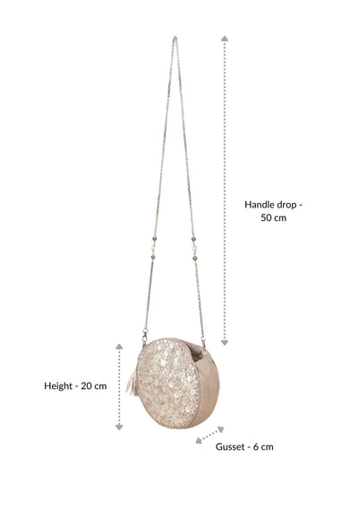 Women's sparkling mother of pearls party bag