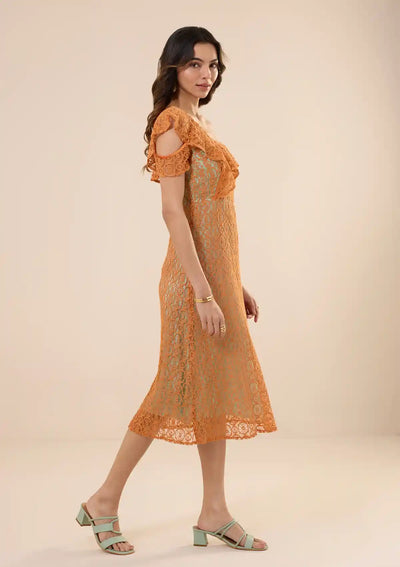 Zemira One Shoulder Lace Dress