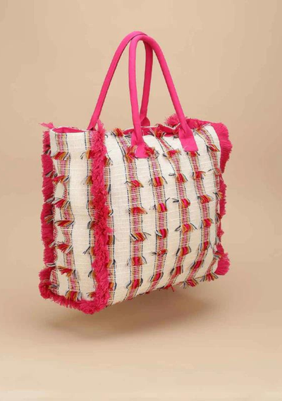 Acrylic Fringed Handcrafted Tote Bag