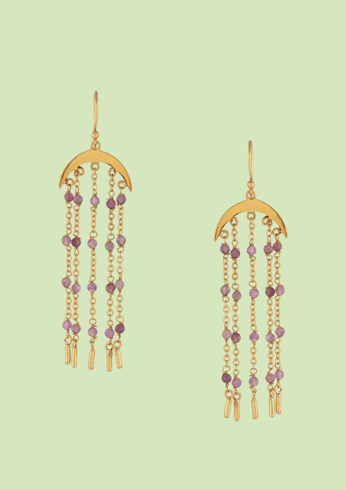 Amethyst Beads Earring - IshqMe