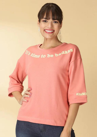 Drop Shoulder Fleece T-Shirt